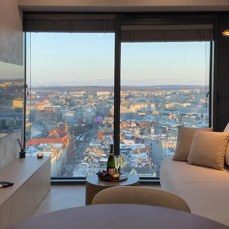 Apartment Urban Global Skyline - 22nd Floor No 17 - Air Condition - Free Garage - Luxury Kattowitz